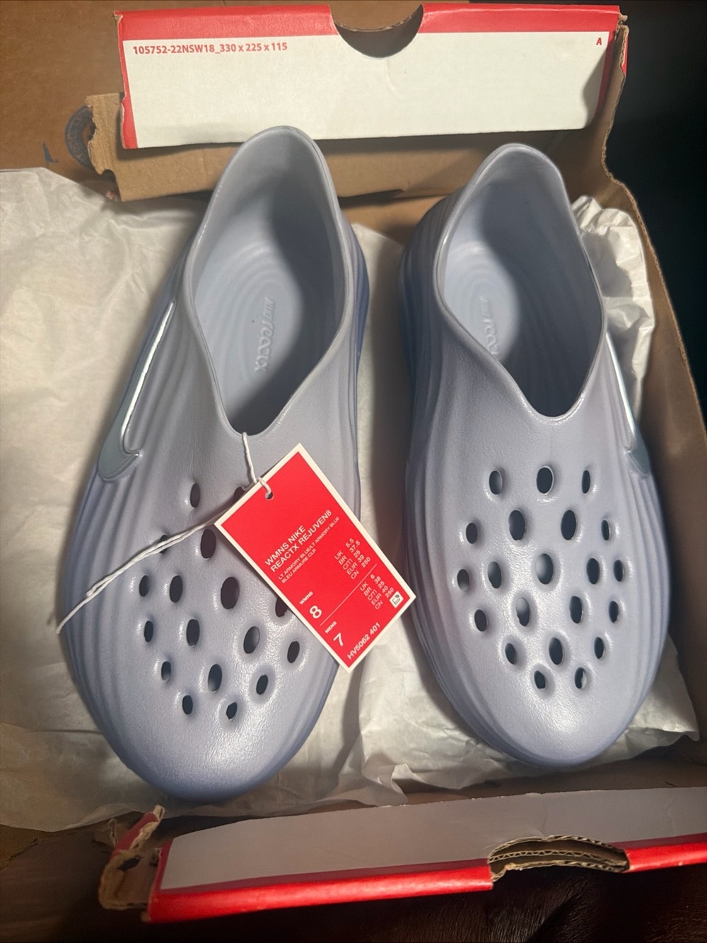 Nike ReactX Rejuven8 Light Armory Blue Womenโs Size 8 Menโs 7 HV5062-401
